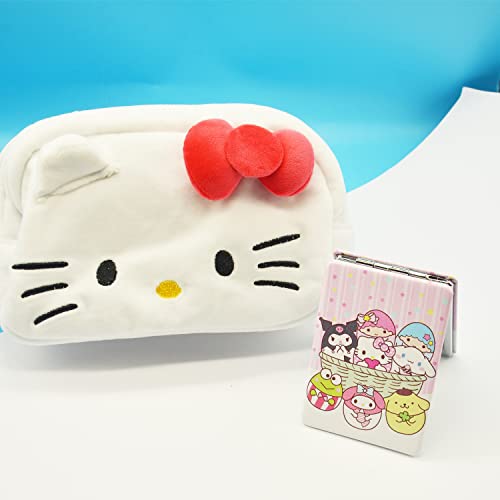 Kitty Travel Cosmetic Bag with Mirror