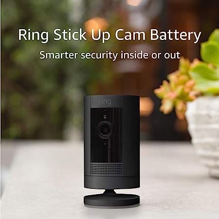 Ring Stick Up Cam Battery | Weather-Resistant Outdoor Camera, Live View, Color Night Vision, Two-way Talk, Motion alerts, Works with Alexa | Black