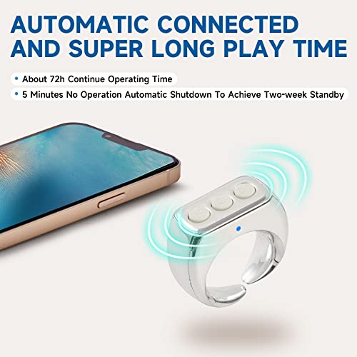 White Ring Remote Bluetooth for Iphone /Android Tik tok App