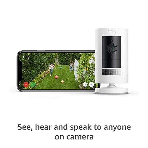 Ring Stick Up Cam Battery | Weather-Resistant Outdoor Camera, Live View, Color Night Vision, Two-way Talk, Motion alerts, Works with Alexa | Black