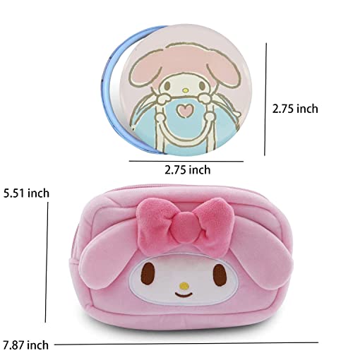 Kitty Travel Cosmetic Bag with Mirror