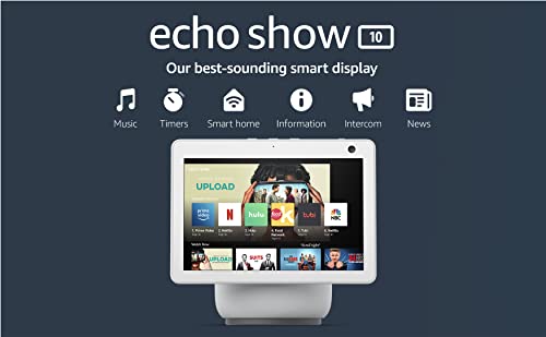 Echo Show 10 (3rd Gen) | HD smart display with motion and Alexa | Charcoal