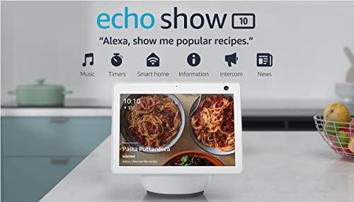 Echo Show 10 (3rd Gen) | HD smart display with motion and Alexa | Charcoal