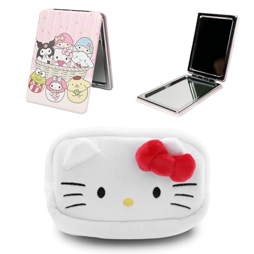 Kitty Travel Cosmetic Bag with Mirror