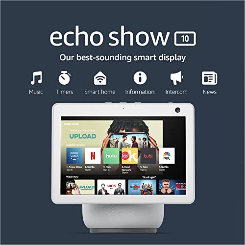 Echo Show 10 (3rd Gen) | HD smart display with motion and Alexa | Charcoal