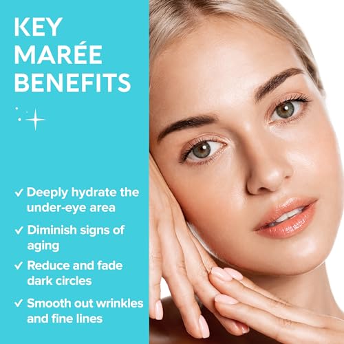 MAREE Eye Gel Pads - Under Eye Wrinkle Patches for Puffy Eyes and Dark Circles with Natural Marine Collagen & Hyaluronic Acid