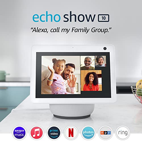 Echo Show 10 (3rd Gen) | HD smart display with motion and Alexa | Charcoal