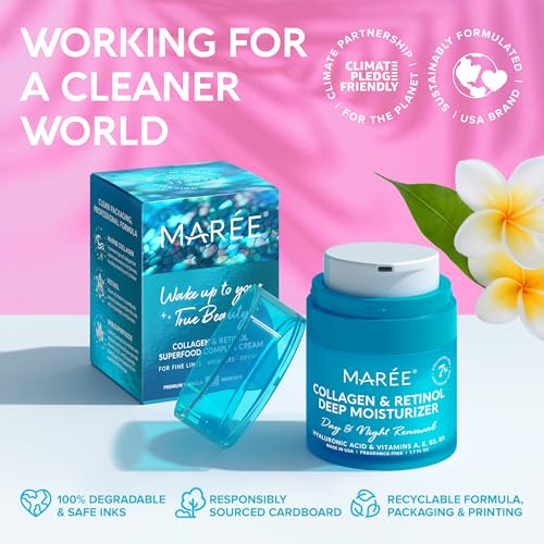MAREE Eye Gel Pads - Under Eye Wrinkle Patches for Puffy Eyes and Dark Circles with Natural Marine Collagen & Hyaluronic Acid