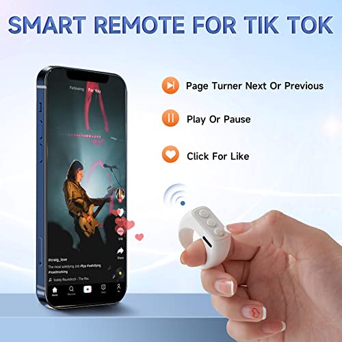 White Ring Remote Bluetooth for Iphone /Android Tik tok App