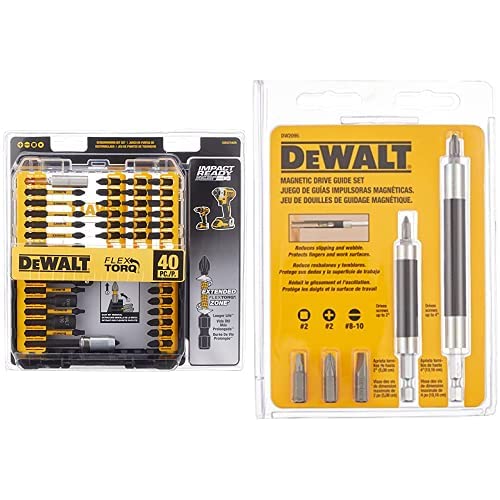 DEWALT Screwdriver Bit Set, Impact Ready, FlexTorq, 40-Piece (DWA2T40IR)
