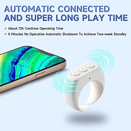White Ring Remote Bluetooth for Iphone /Android Tik tok App