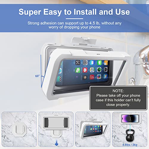 Waterproof 360° Rotation  Phone Case, Anti-Fog High Sensitivity Cover  Compatible with 4" - 7" Cell Phones