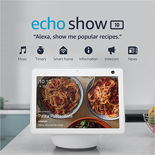 Echo Show 10 (3rd Gen) | HD smart display with motion and Alexa | Charcoal