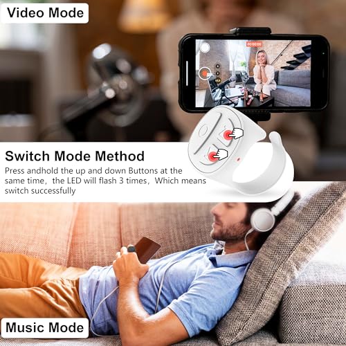 Purple Ring Remote Page Turner Bluetooth for iPhone iPad iOS Android Kindle Tik tok