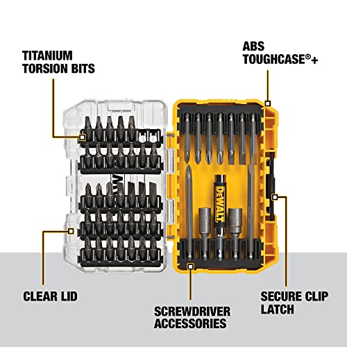 DEWALT Screwdriver Bit Set, Impact Ready, FlexTorq, 40-Piece (DWA2T40IR)