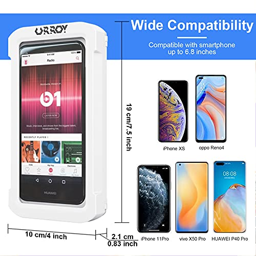 Waterproof 360° Rotation  Phone Case, Anti-Fog High Sensitivity Cover  Compatible with 4" - 7" Cell Phones