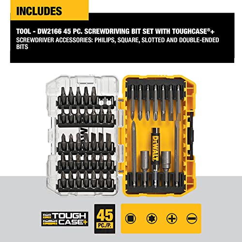 DEWALT Screwdriver Bit Set, Impact Ready, FlexTorq, 40-Piece (DWA2T40IR)