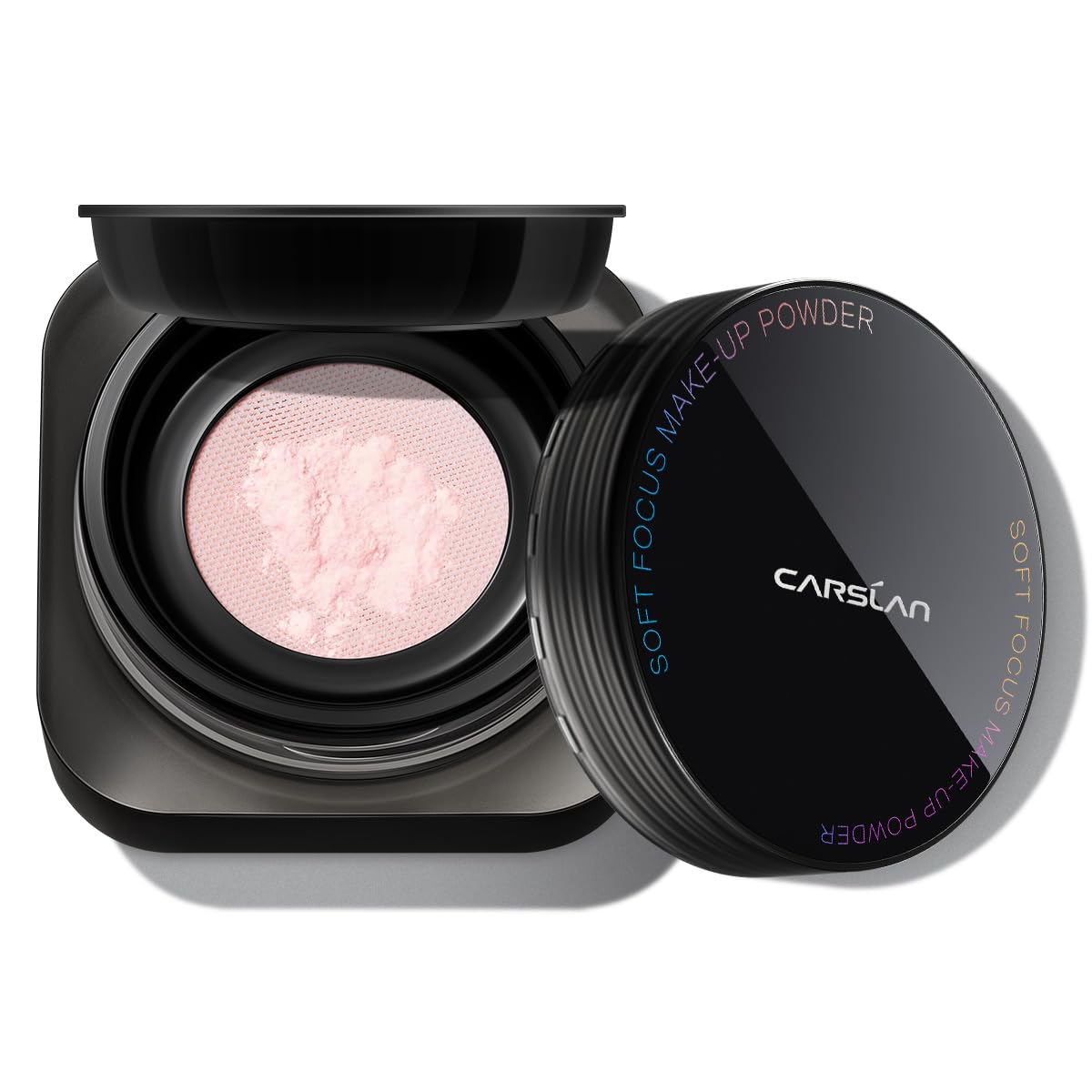 CARSLAN Waterproof Loose Setting Powder with Puff, Matte, Oil Control, Shine Free, Talc-Free Face Powder Makeup, 24H Longwear Finishing Powder, 01 for Dry skin (New Pack)