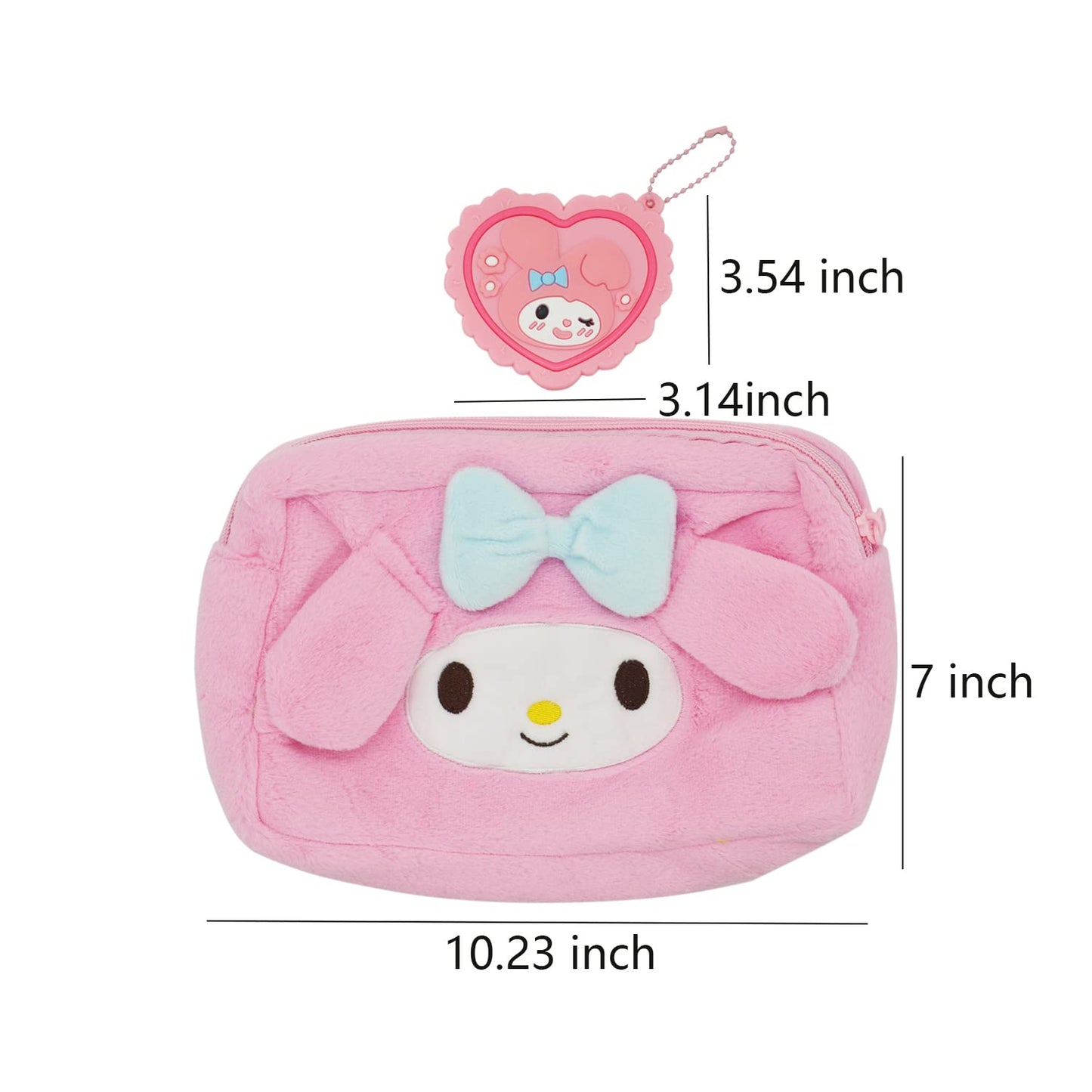 Kitty Travel Cosmetic Bag with Mirror