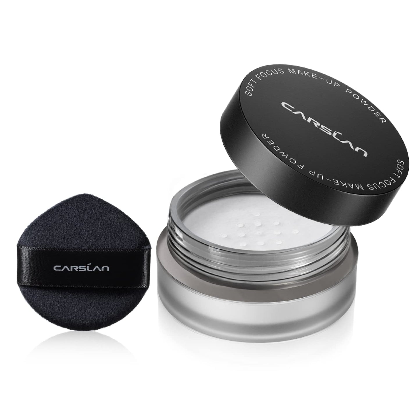 CARSLAN Waterproof Loose Setting Powder with Puff, Matte, Oil Control, Shine Free, Talc-Free Face Powder Makeup, 24H Longwear Finishing Powder, 01 for Dry skin (New Pack)