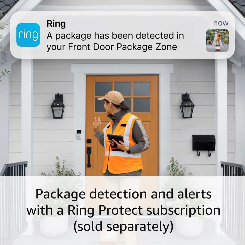 Ring Stick Up Cam Battery | Weather-Resistant Outdoor Camera, Live View, Color Night Vision, Two-way Talk, Motion alerts, Works with Alexa | Black