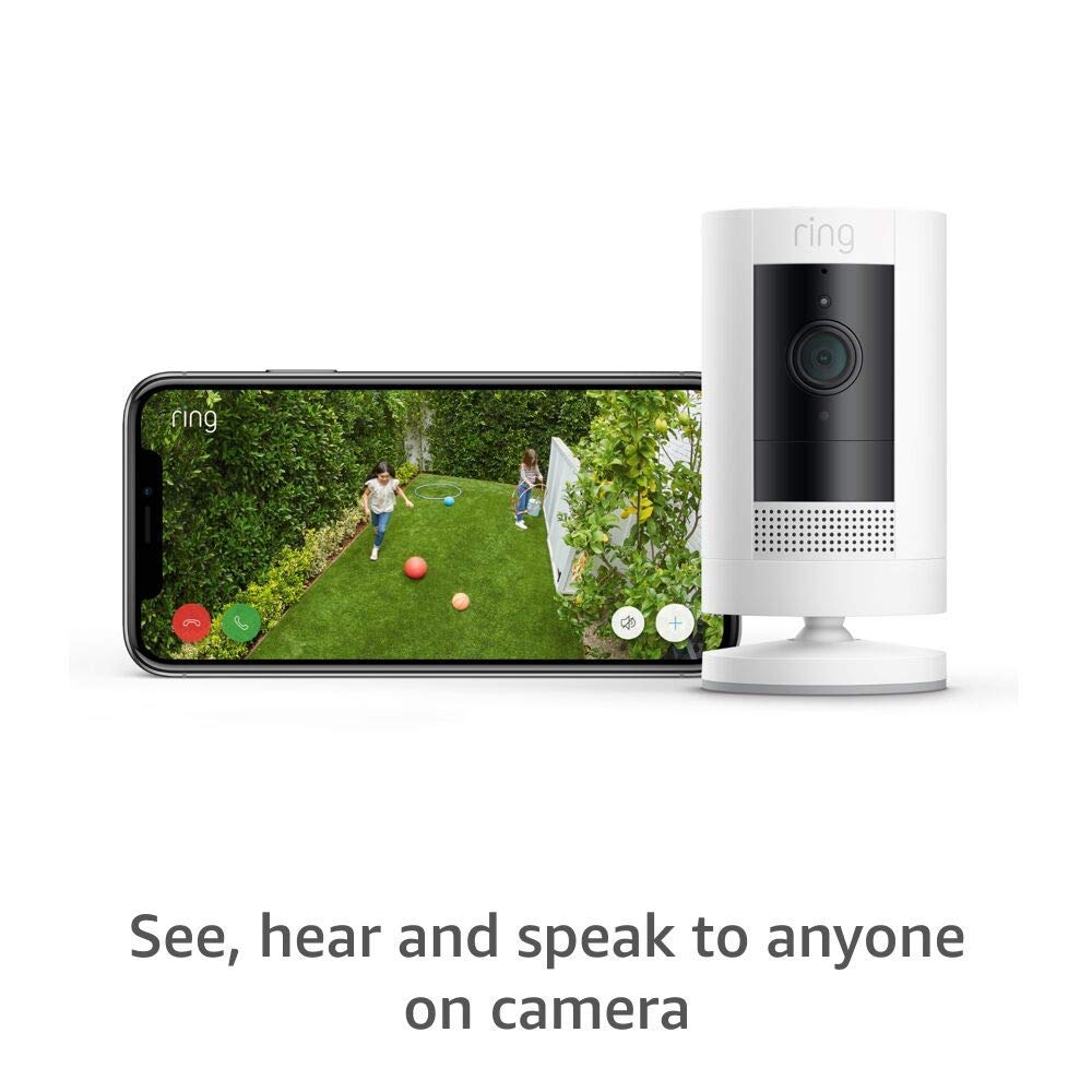 Ring Stick Up Cam Battery | Weather-Resistant Outdoor Camera, Live View, Color Night Vision, Two-way Talk, Motion alerts, Works with Alexa | Black