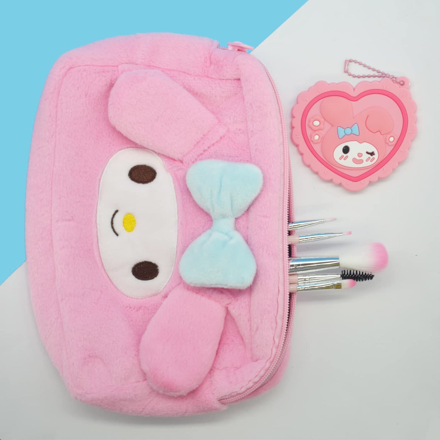 Kitty Travel Cosmetic Bag with Mirror
