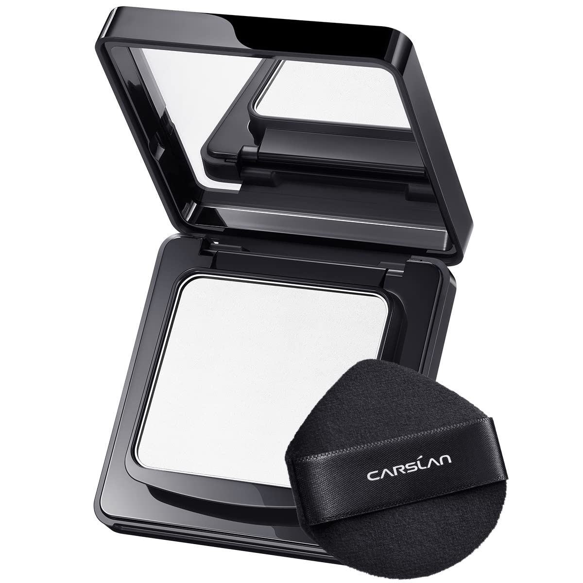 CARSLAN Waterproof Loose Setting Powder with Puff, Matte, Oil Control, Shine Free, Talc-Free Face Powder Makeup, 24H Longwear Finishing Powder, 01 for Dry skin (New Pack)