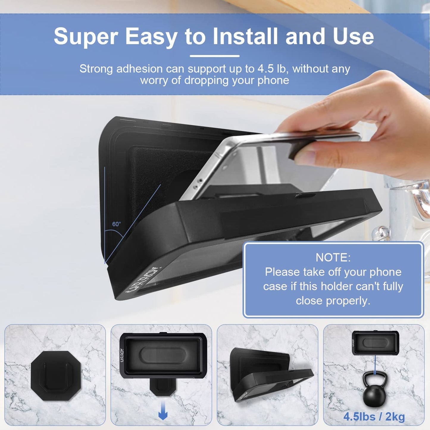 Waterproof 360° Rotation  Phone Case, Anti-Fog High Sensitivity Cover  Compatible with 4" - 7" Cell Phones