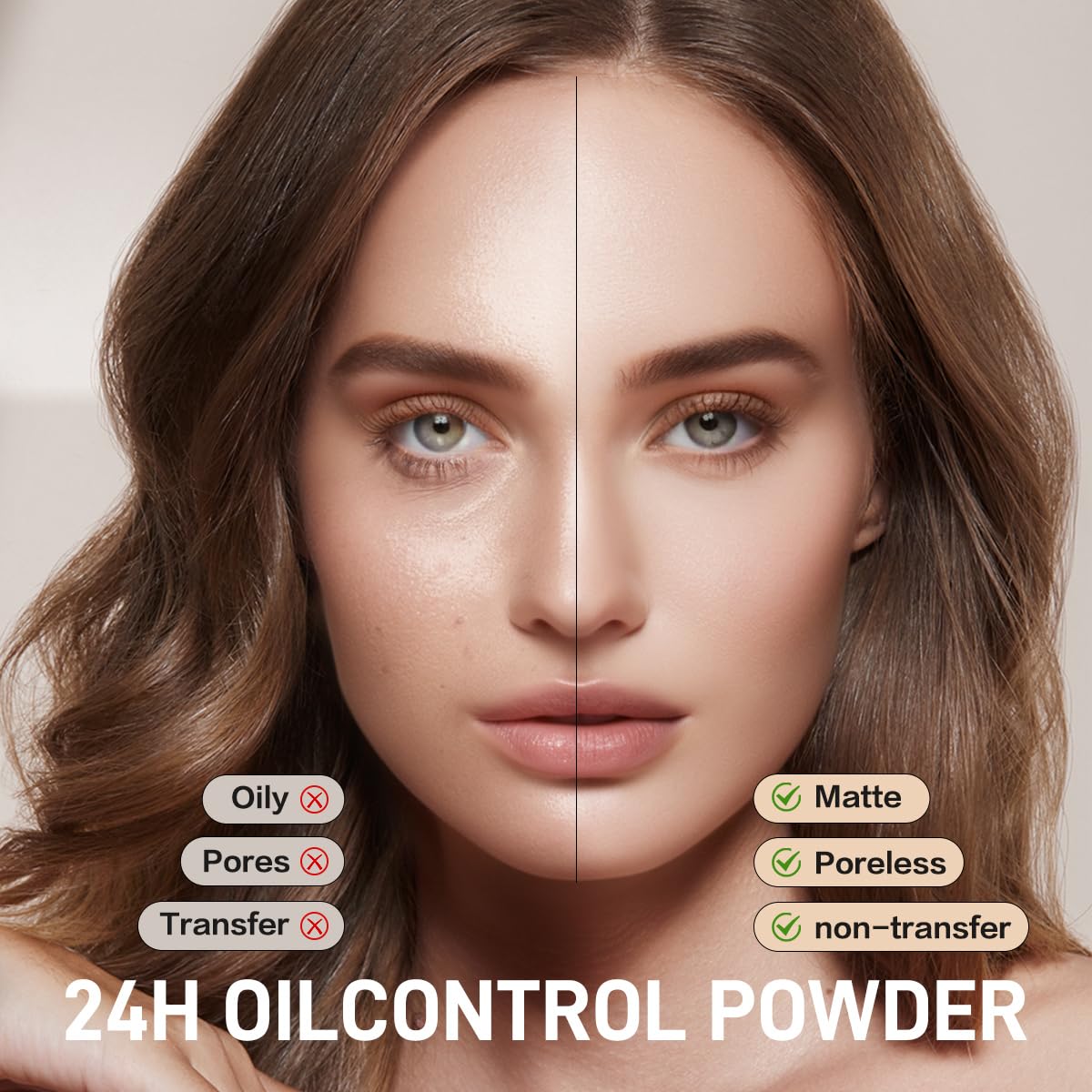 CARSLAN Waterproof Loose Setting Powder with Puff, Matte, Oil Control, Shine Free, Talc-Free Face Powder Makeup, 24H Longwear Finishing Powder, 01 for Dry skin (New Pack)