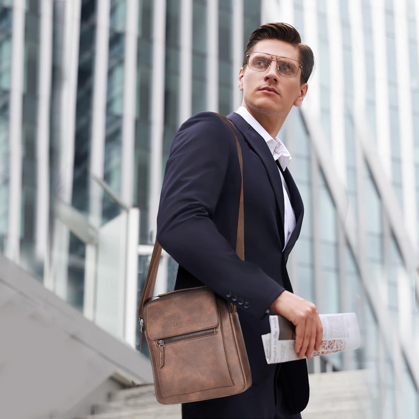 LEMUVLT CROSSBODY MESSENGER BAG FOR MEN