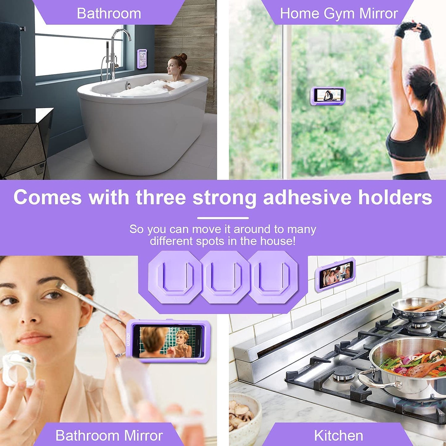 Waterproof 360° Rotation  Phone Case, Anti-Fog High Sensitivity Cover  Compatible with 4" - 7" Cell Phones
