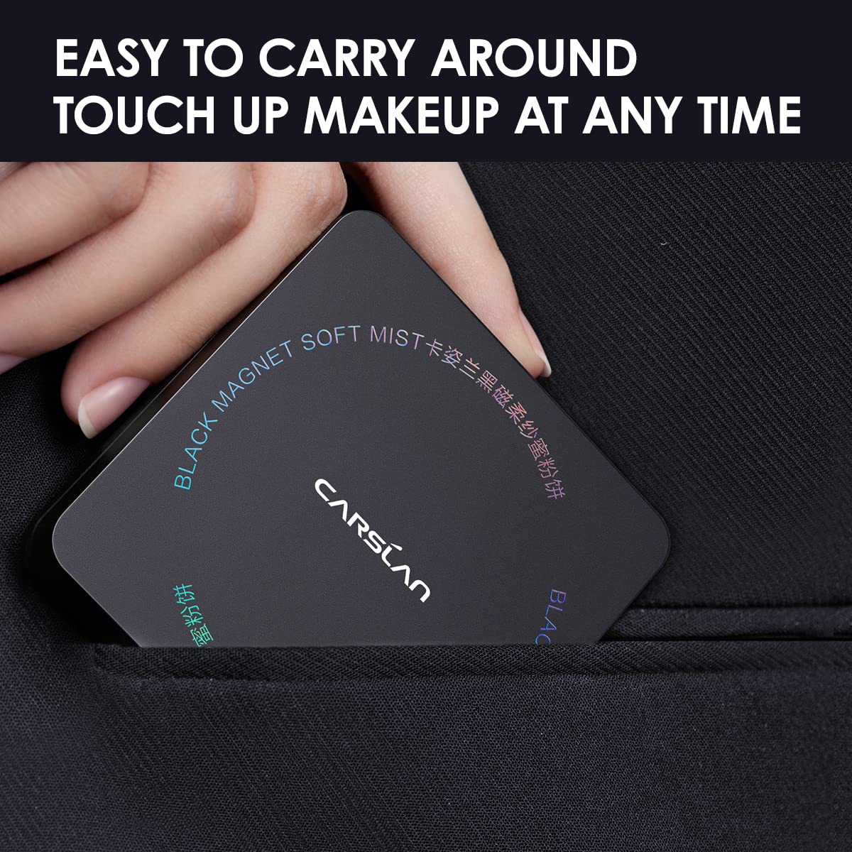 CARSLAN Waterproof Loose Setting Powder with Puff, Matte, Oil Control, Shine Free, Talc-Free Face Powder Makeup, 24H Longwear Finishing Powder, 01 for Dry skin (New Pack)