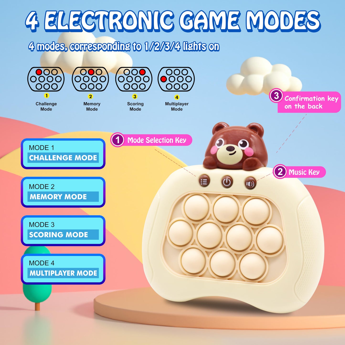 POP Fidget Bubble Sensory Electronic Game All ages