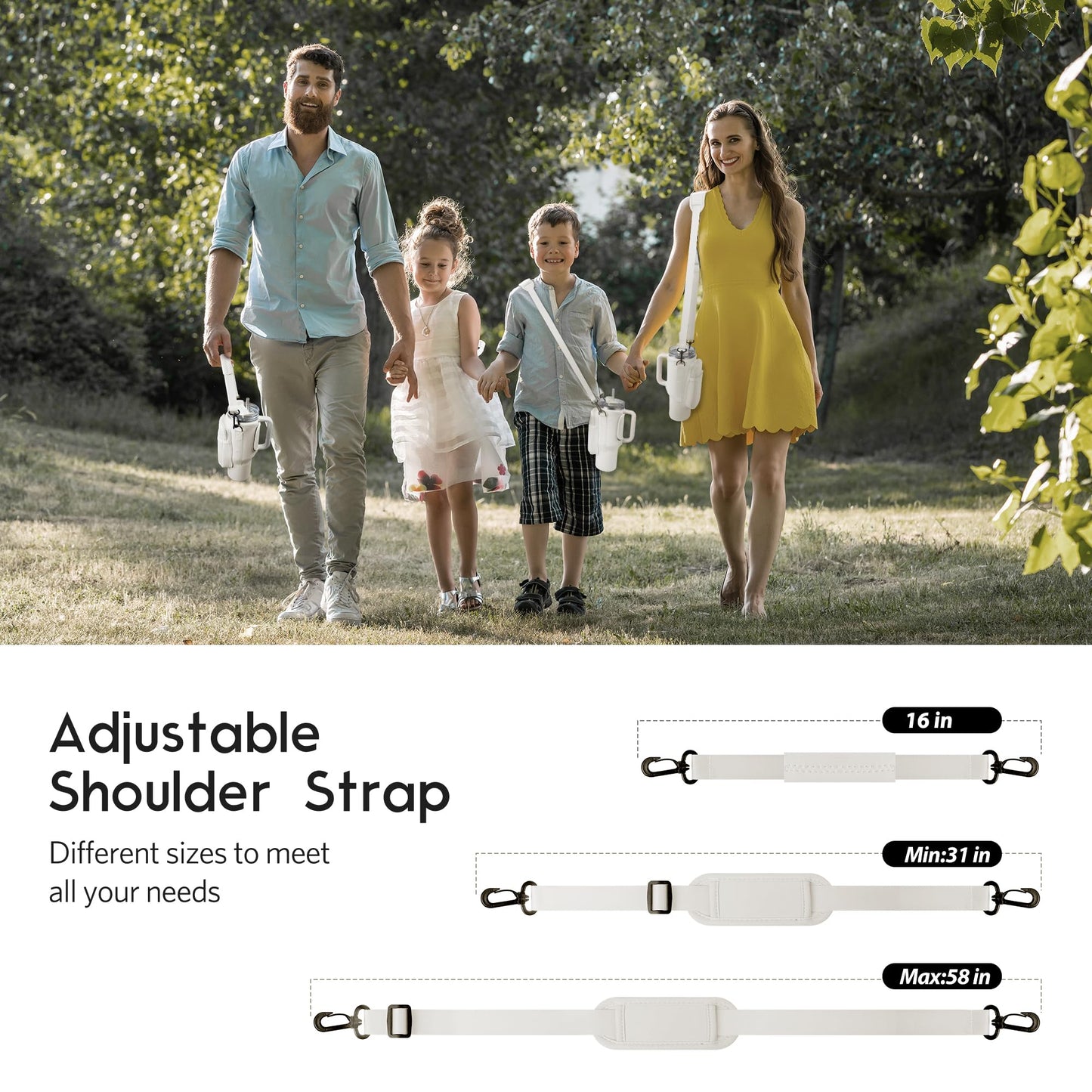 Stanley Cup Carrier With Pocket With Adjustable Strap