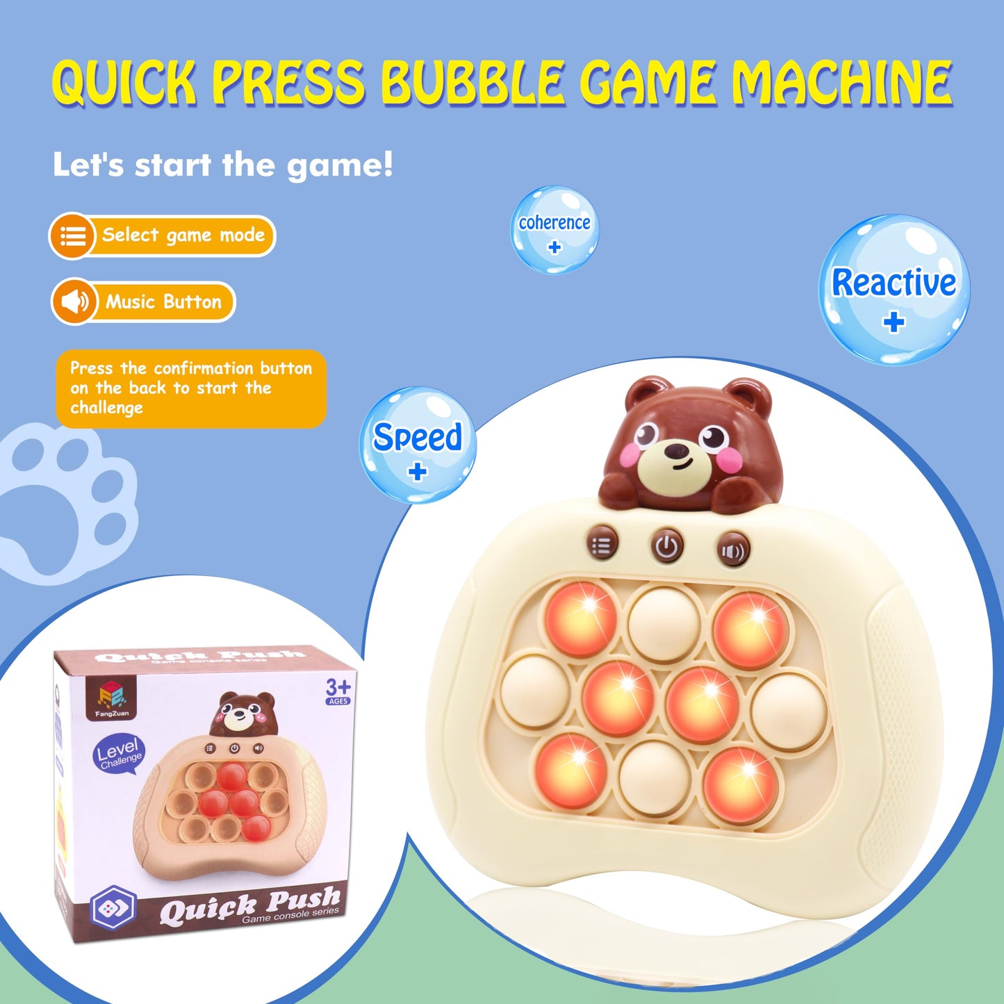 POP Fidget Bubble Sensory Electronic Game All ages